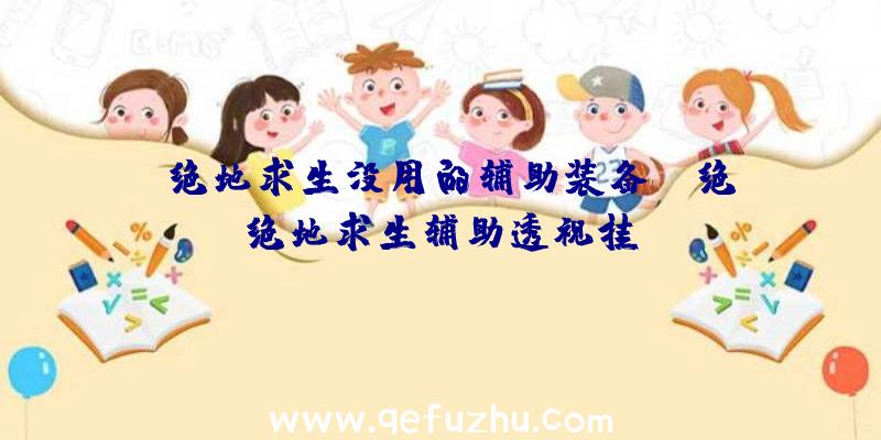 「绝地求生没用的辅助装备」|绝绝地求生辅助透视挂